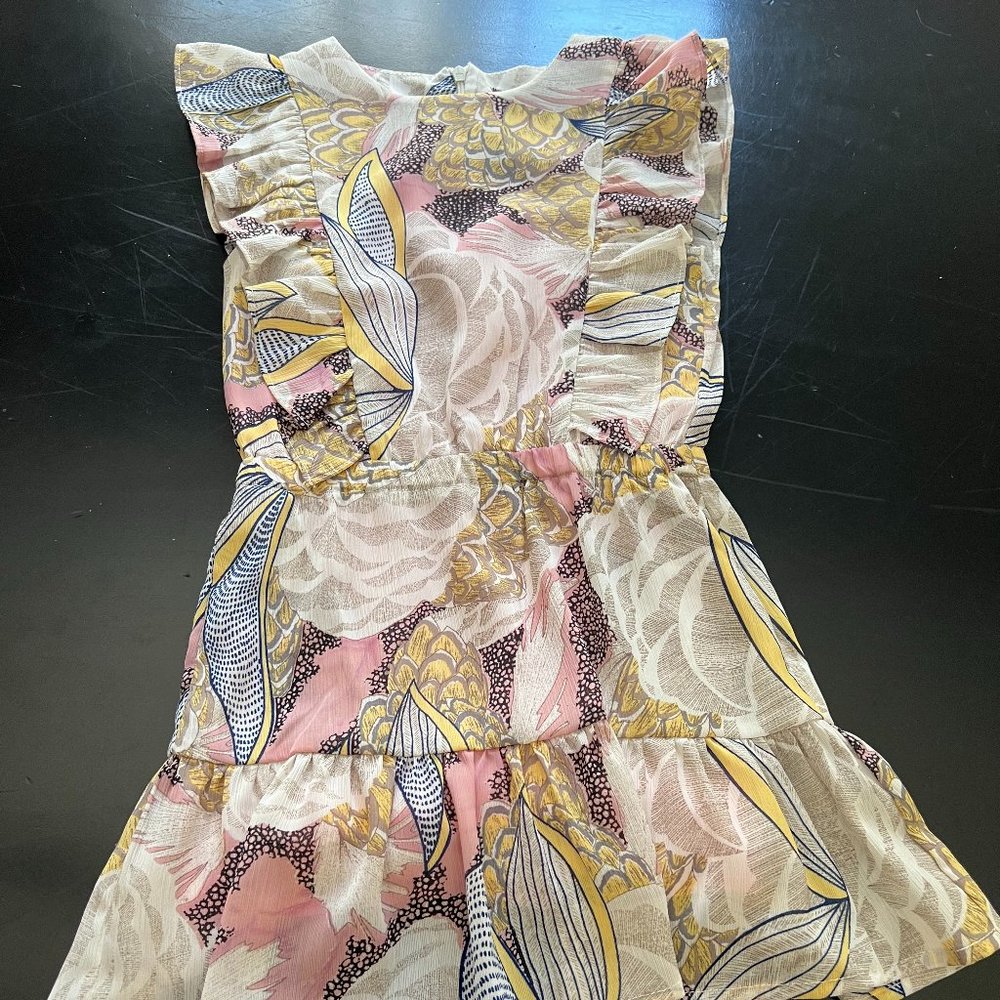 Imoga Sleeveless Ruffle Chiffon Dress